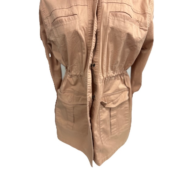 SERRA WOMEN LARGE UTILITY JACKET CORAL SNAPS FOUR POCKETS DRAW STRING WAIST - Picture 4 of 7